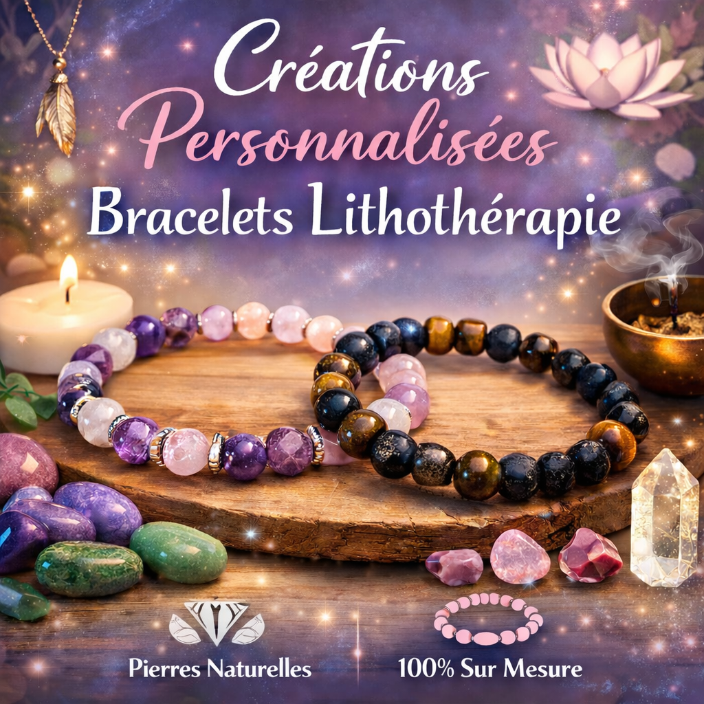 CREATION PERSONNALISEES DE BRACELETS DE LITHOTHERAPIE