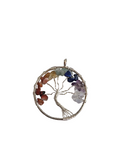 PENDENTIF ARBRE DE VIE ARGENTE - 7 CHAKRAS