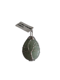 PENDENTIF ARBRE DE VIE - GOUTTE ARGENTE - AVENTURINE VERTE